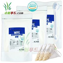 HACCP 분리 유청 단백질 wpi 식약청 인증 분리가공으로 단백질만 분리한 아미노산 스코어 높은 완전단백질 프로틴 파우더 WPI 분리유청단백질 + 슈퍼푸드.com 연자육 티백, 3세트, ( 팩 500g + 1g )