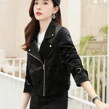 박시 캐주얼 가죽 코트 워싱 가죽 재킷 라이더 여성린넨자켓 여성자켓 라운드PU자켓 PU자켓 봄여성자켓 여자PU자켓코디