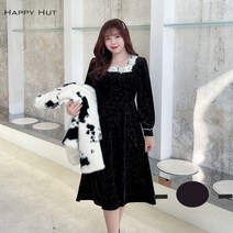 빅 사이즈 여성 벨벳 원피스 김민경 통통녀 쇼핑몰 하비 상체비만 미시룩 코디 봄 88 77 하객룩 홍현희 결혼식