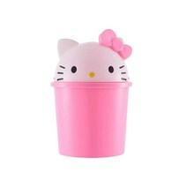 산리오 휴지통 Sanrioed Kt 고양이 쓰레기통 Flip 귀여운 바구니 침실 욕실 Anime Refuse Bin Lovely Living Room Pragmatic Gift, 분홍