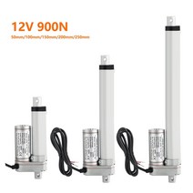 엑추에이터 dc12v 선형 액추에이터 900n 선형 모터 메탈 기어 전기 모터 이동 거리 스트로크 50mm 100mm 150mm 200mm 250mm 30w 2.5a, 12v 100mm 900n