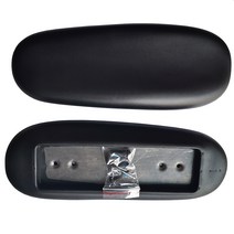 1쌍 PU 가죽 사무실 홈 컴퓨터 의자 교체 압력 릴리프 팔 패드 캡 팔걸이 범용 4 