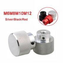 측면 구멍이 있는 널링 엄지 너트 1 개 알루미늄 합금 핸드 그립 노브 스텝 M6, 06 M6x35x30mm-Silver
