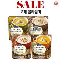오뚜기 프레스코 콘 양송이 단호박 크림스프 베이컨 감자스프 270g 2개 골라담기, 베이컨 감자스프270g 2개