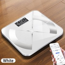 지능형 체지방 스마트 디지털 무게추 체성분 분석기 체중계, 기본, T01-White-battery