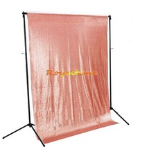 4FTx10FT 실버 스팽글 배경 반짝이 커튼 웨딩 사진 부스 크리스마스 장식, 8x8ft-240X245CM, Matte Blush