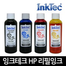 잉크테크 HP 무한 호환 리필 잉크 100ml HP8600 HP8720 HP9010 HP8710 HP8610 HP8210 HP7740 HP7720 HP7612 HP7110, 1병, 검정안료(H5088)×100ml