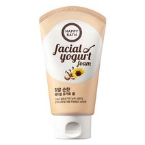 해피바스 정말 순한 훼이셜 요거트 클렌징 폼, 120g, 6개