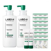 라보에이치샴푸 탈모증상완화 두피강화 샴푸세트구성 400ml 2개 +112ml 2개 +6ml 여행용파우치 6ml 24개, 두피강화세트