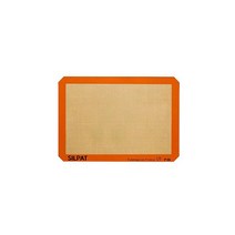 케익 틀 도구 Silpat 프리미엄 논스틱 실리콘 베이킹 매트 쁘띠 젤리 롤 사이즈 21x30cm (AE295205-01), 3/4 Sheet