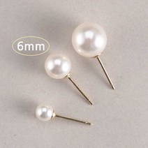 14K 스와로브스키 진주 귀걸이 도금 골드필드 아닌 금침 4mm 6mm 8mm
