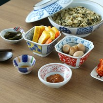 예쁜 일본 감성 가정식 아기자기한 스타일 신혼 혼밥 찬기 종지 접시 그릇 모음 25종, 팔각 노란찬기, 아사미