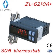 듀얼 조리용 온도제어기 디지털 온도 조절기 Lilytech 스마트 스위치 ZL-6210A + 30A 출력, CHINA, 220Vac TPE