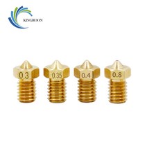 스레드 황동 3D 프린터 부품 V5 V6 노즐 0.2 0.25 0.3mm 0.35 0.4mm 0.5 0.6 0.8 1.0 부품 구리 1.75mm, 05 0.4mm