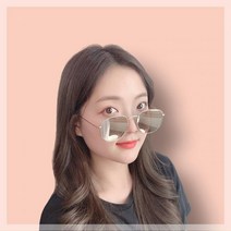 실버-실버미러 여자 각진 미러 선글라스 선글라스S