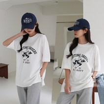 하늘바라기 여성용 유에스 캣츠 반팔 티
