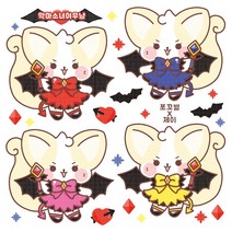 재고5 악마소녀 여우냥 인스 스티커 / 학생 선물 윰자 유명자캐 다꾸 스꾸 포용 도안 [제이]