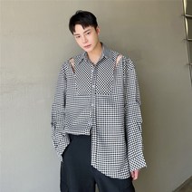 20대 남자 긴팔 체크 캐주얼 셔츠 봄 가을 모임 작업 남방 데일리 프레피룩