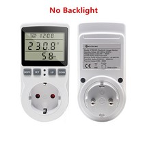 전자식 전력량계 계량기 미터기 eu 플러그 ac power meter 적산전력계, 협력사, 모델 1 백라이트 없음