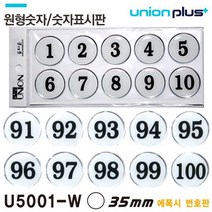 유니온 에폭시 숫자판 원형 (백색) (U-5001W) (택1), 숫자31-40