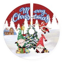 크리스마스 트리 스커트 35 인치 케이블 니트 니트 두꺼운 소박한 휴가 장식 크리스마스 붉은 색 화이트 플러시, d