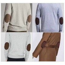 무릎 팔꿈치 열접착 패치1쌍(2장) 와펜 스웨이드, 네이비