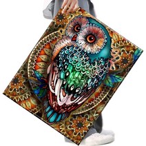 FASEN 액자 보석십자수 캔버스형 DIY 키트 40 x 50 cm, 1세트, FAN105.귀한부엉이