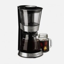 커피내리기 내리는기계 카페 영업 가정용커피머신 Cuisinart DCB10P1 자동 콜드 브루 커피메이커 7컵 유리병 블랙스테인리스, 단일모델명/품번