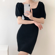 데이홀릭 스노우화이트 퍼프소매 반팔원피스