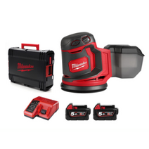 밀워키 밀워키샌더 무선샌딩기 충전샌딩기 밀워키샌딩 M18 BOS125, 본체+5.0배터리2개+충전기+케이스, 1개