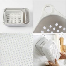 체반 플라스틱 채반 싱크대 소쿠리 야채 사각 3P세트