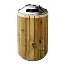 스텐휴지통 (A재떨이형) 110L 리빙월드 원목
