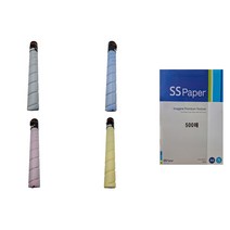 MOA 신도리코 D450 재생토너 4색set (복사용지 500매 포함), 1set, 4색