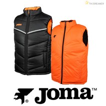 조마 양면조끼 리버시블 패딩 베스트 검정주황