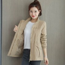 플러스 빅사이즈 여성 트렌치 코트 더블 레이어 게리 새로운 허리 윈드 브레이커 봄 가을 지퍼 겉옷 35