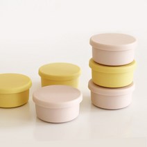 [리본제이]도넛 실리콘 밀폐용기 냉장고 밥팩 소 100ml 3P세트, 색상:핑크