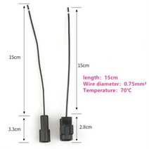 와이어커넥터부품 1 세트 123468101216 핀 denso 1.8mm 방수 와이어 커넥터 전기 플러그 자동차 자동 밀폐형 트럭 하네스 소켓 호환, 1p 남성과 여성, 0.75mm 15cm