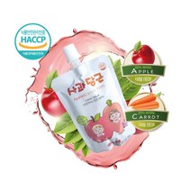 청송 사과당근주스 100%원물착즙 NFC 100ml 30포, 사과당근즙 100ml 30포