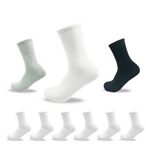 에멜강스 고급 남자 여자 장목 스포츠 양말 10켤레 테니스 러닝 런닝 족구 풋살 헬스 운동 레깅스 무지 학생 면, 01 남성 화이트 10켤레, S03 장목