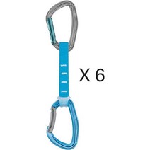 페츨 Djinn Axess 퀵드로우즈 - 6개 패키지 클라이밍 암벽등반 등반, Blue, 12 CM