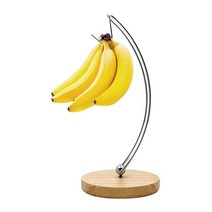 몽키 바나나 걸이 야채 포도 과일 바구니 주방 도구 거치대 홀더 스탠드 금속 후크가 있는 현대적인 옷 나무 및 가정용 야외 파티를 위한 나무 대나무 베이스, 사진 색상
