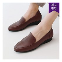 호박슈즈 3cm 소가죽 슬림 로퍼 단화 고무창 정장 112083