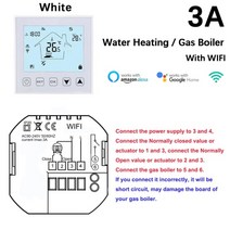Tuya wifi 스마트 온도 조절기 lcd 디스플레이 터치 스크린 전기 바닥 난방 물가스 보일러 온도 원격 컨트롤러, 와이파이 워터가스 보일러, 협력사