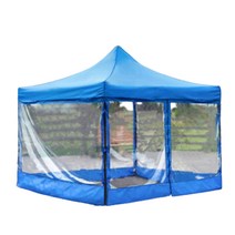 운동회 천막 프레임+지붕+4면 투명바람막이 세트 3x6m 색상다양, 3X6 블루