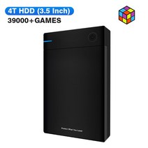Launchbox 외부 게임 하드 드라이브 디스크 45000 + 레트로 PS4/PS3/PS2/Wii/Wiiu/SS/PSP/N64 휴대용 HDD Windows PC 용, 01 4T-3.5 inch