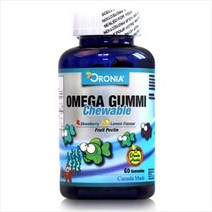 어린이 유아 오메가 3 꾸미 과일 팩틴 60 구미 성장기 학생 주니어 아동 청소년 츄어블 캔디류 젤리 영양제 선물 EPA DHA 딸기맛 레몬맛 구연산 당근 캐나다 추천 파는곳, 1통