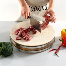 플레이팅 도마 원형 원목 캠핑용 빵 나무, 버드나무 40x8cm, 단일사이즈