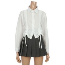 나인식스뉴욕 더블 스트링 카라넥 블라우스 NO2SH027M0