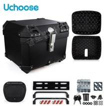 UCHOOSE 45L 범용 오토바이 바이크 모터사이클 테일 탑 박스, 중국, 블랙 1