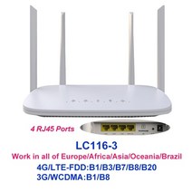 유심라우터 국내포켓와이파이 tianjie lc116 3g 4g wifi 모뎀 라우터 잠금 해제 300mbps 외부 안테나 lan wan fdd tdd gsm with sim, lc116-3